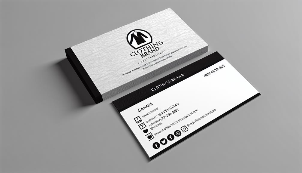 clothing brand business cards